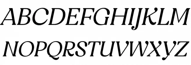 BT Amibus Trial Italic Schriftart Groß