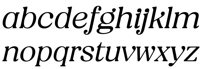 BT Amibus Trial Italic Font LOWERCASE