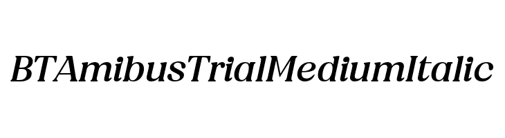 BT Amibus Trial Medium Italic  免费字体下载