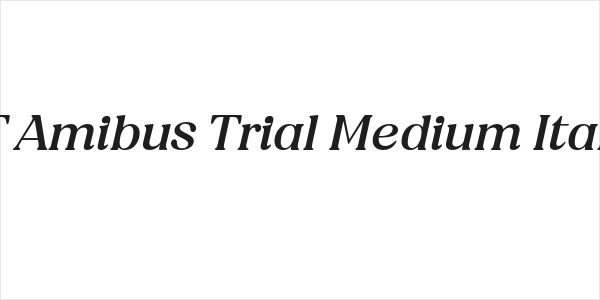 BT Amibus Trial Medium Italic Logo