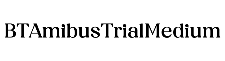 BT Amibus Trial Medium  フリーフォントのダウンロード
