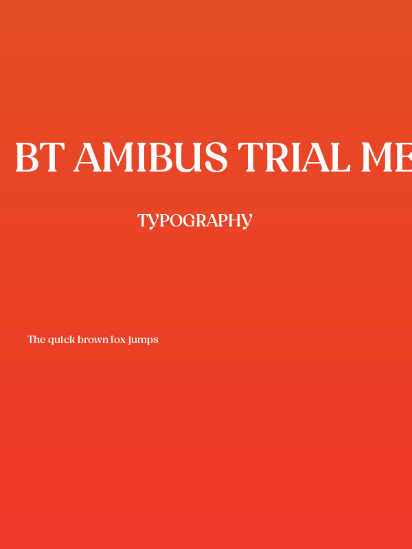 BT Amibus Trial Medium Poster