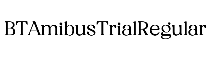 BT Amibus Trial Regular  免费字体下载