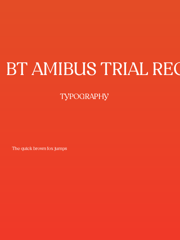 BT Amibus Trial Regular Poster