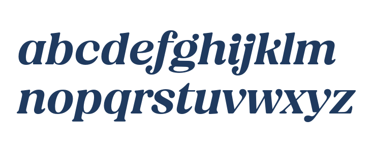 BT Amibus Trial SemiBold Italic Lowercase