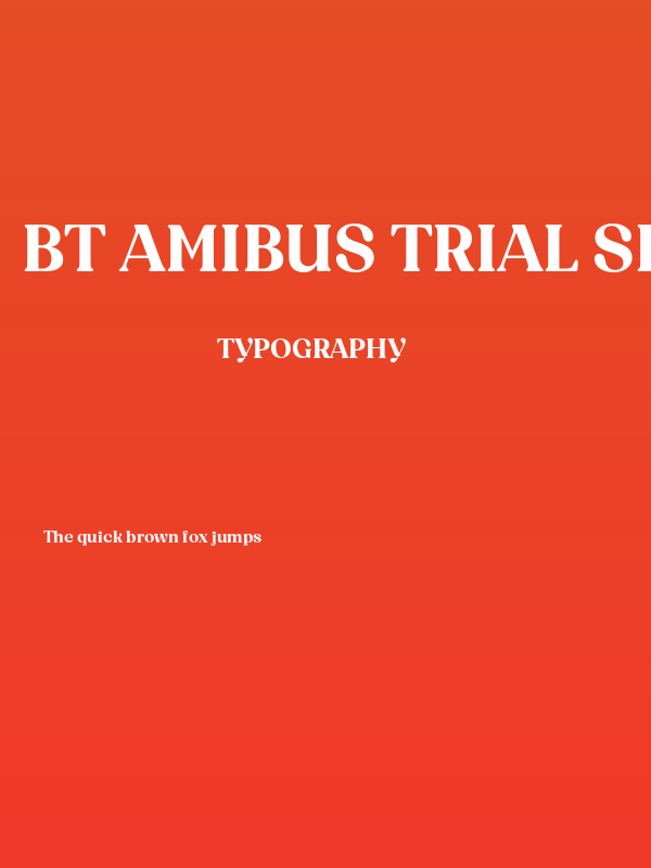 BT Amibus Trial SemiBold Poster