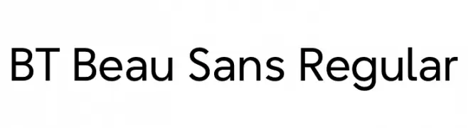 BT Beau Sans Regular  Fuentes Gratis Descargar