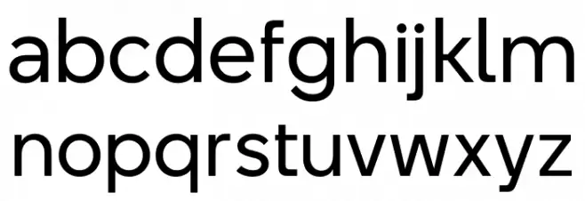 BT Beau Sans Regular Caratteri MINUSCOLO