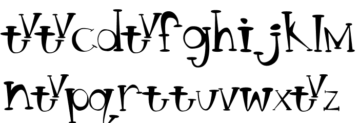 BT Bong Blasted Aliens Trial TRIAL VERSION Font LOWERCASE