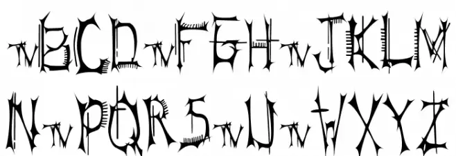 BT Speartooth TRIAL VERSION フォント 大文字
