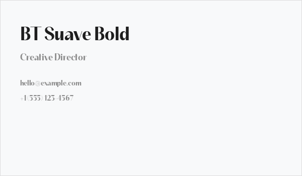 BT Suave Bold Business Card