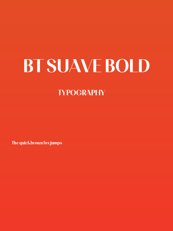BT Suave Bold Poster