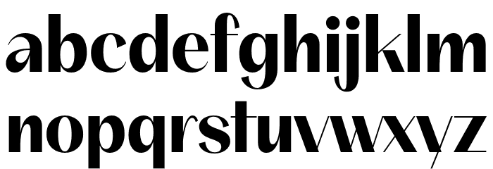 BT Suave Bold Font LOWERCASE