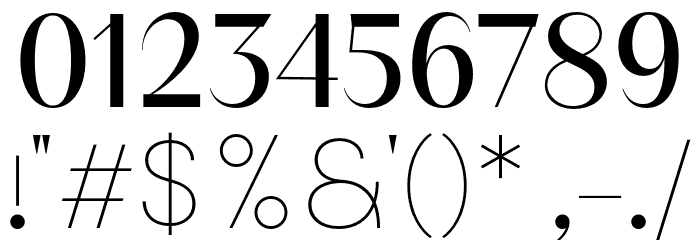 BT Suave Regular Font OTHER CHARS