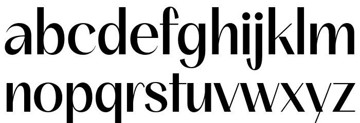 BT Suave Regular Font LOWERCASE