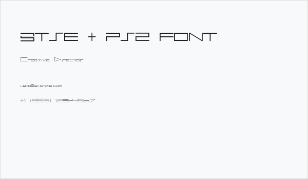 BTSE + PS2 FONT Business Card