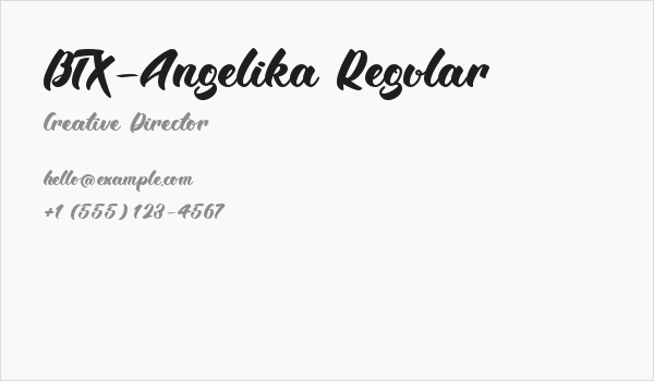 BTX-Angelika Regular Business Card