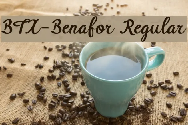 BTX-Benafor Regular Example 1