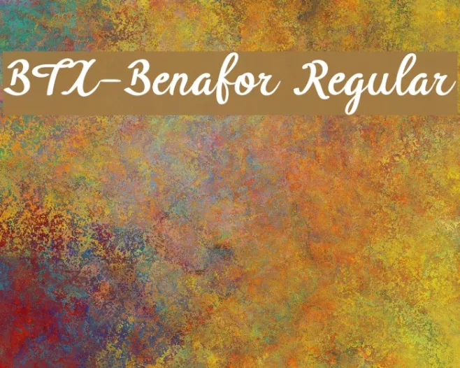 BTX-Benafor Regular Example 2