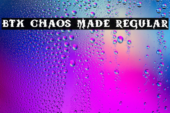 BTX-Chaos-Made Regular Example 1