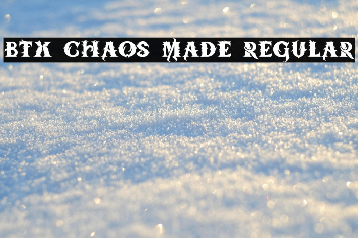 BTX-Chaos-Made Regular Example 3