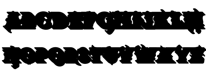 BTX-Chaos-Made-Shadow Regular Font LOWERCASE