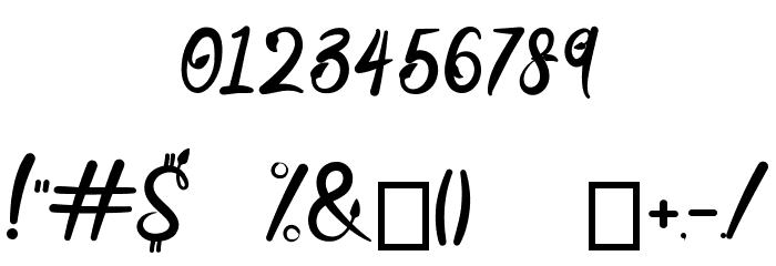 BTX-DAINTY-CREEK Font OTHER CHARS