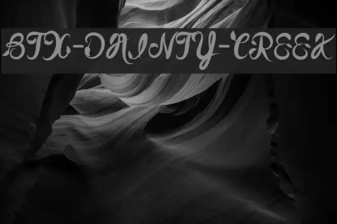 BTX-DAINTY-CREEK Font examples