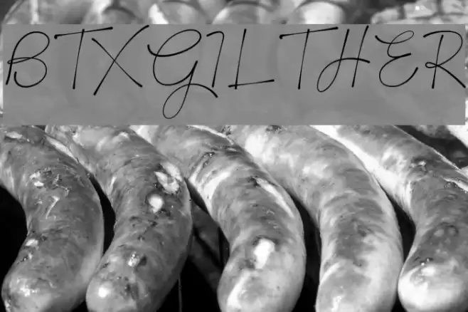 BTX-GILTHER Font examples