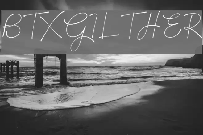 BTX-GILTHER Font examples