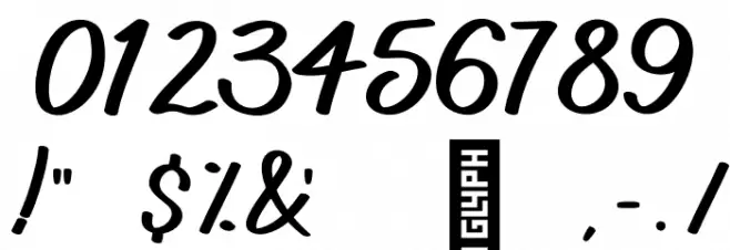 BTX-ITTALLY Regular Font OTHER CHARS