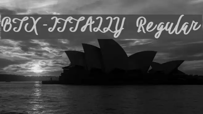 BTX-ITTALLY Regular Font examples