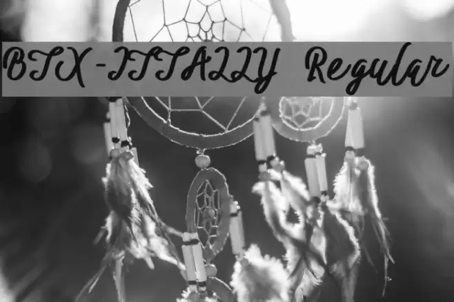 BTX-ITTALLY Regular Font examples