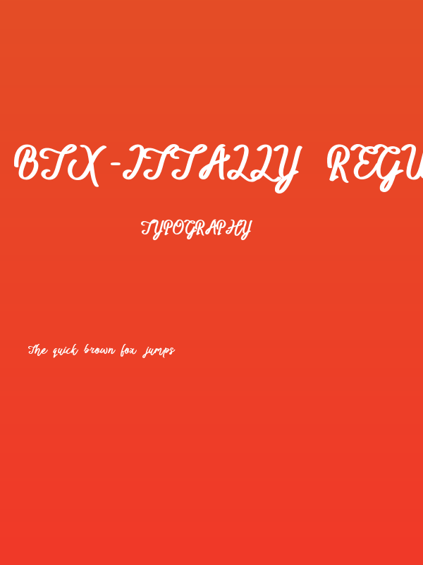 BTX-ITTALLY Regular Poster