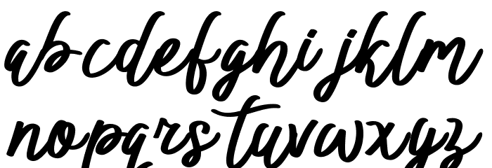 BTX-ITTALLY Regular Font LOWERCASE