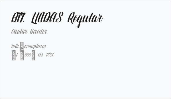 BTX-LINDAS Regular Business Card