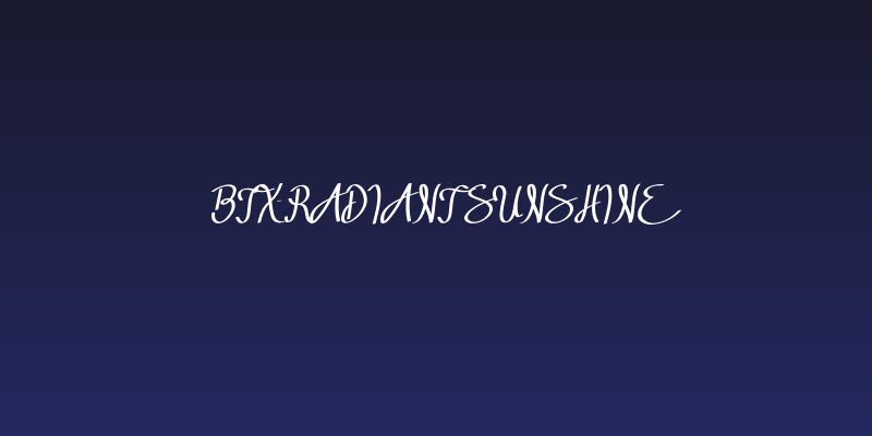 BTX-RADIANT SUNSHINE Social Header