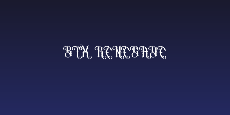 BTX RENEGADE Social Header
