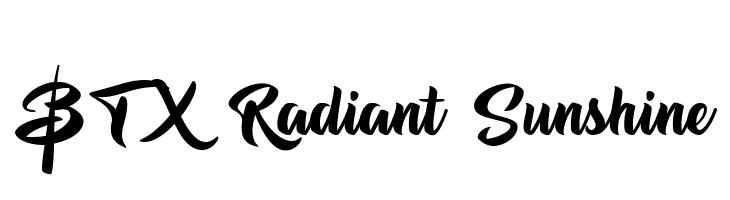 BTX Radiant Sunshine  フリーフォントのダウンロード