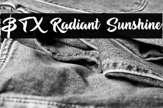 BTX Radiant Sunshine Font examples