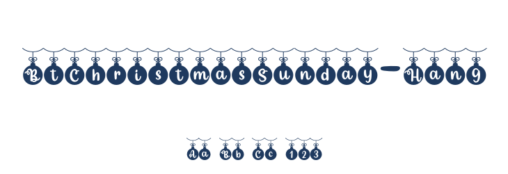 BtChristmasSunday-Hang Font Preview