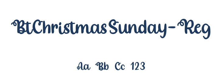 BtChristmasSunday-Reg Font Preview