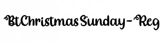 BtChristmasSunday-Reg नि: शुल्क फ़ॉन्ट्स डाउनलोड