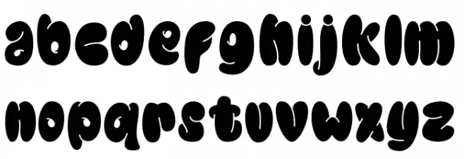 BUBBLE COOL Font LOWERCASE