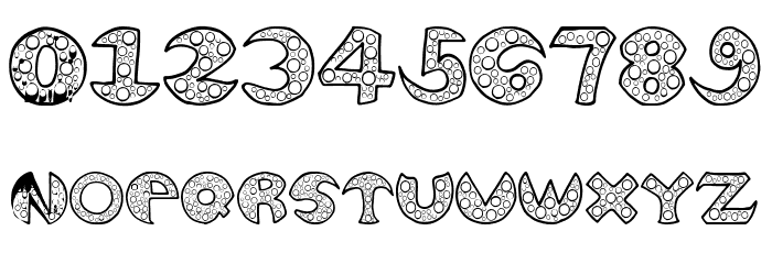 BUBBLE IN TEXT Font OTHER CHARS