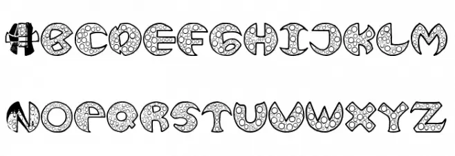 BUBBLE IN TEXT Fonte MAIÚSCULAS