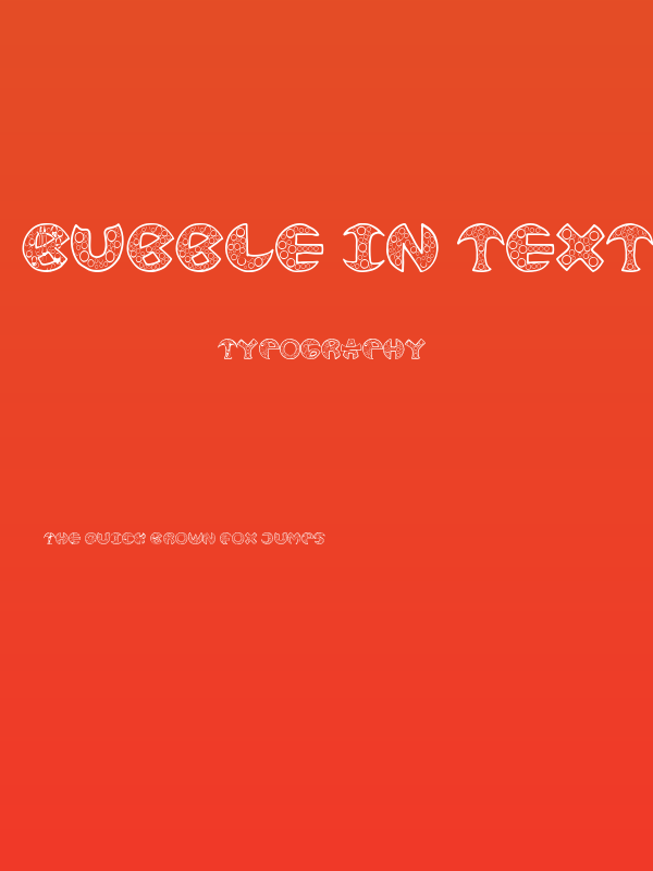 BUBBLE IN TEXT Poster