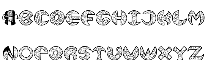 BUBBLE IN TEXT Font LOWERCASE