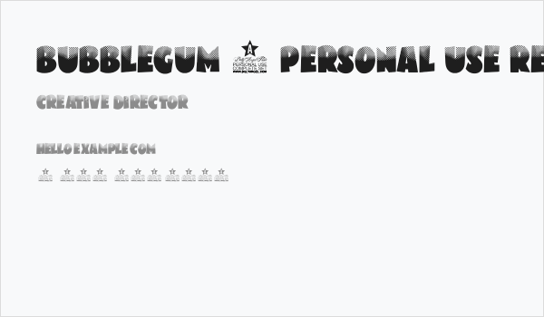 BUBBLEGUM 2 PERSONAL USE Regular Business Card