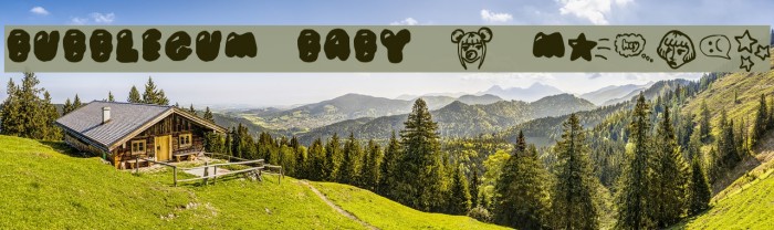 BUBBLEGUM BABY s Medium Font examples